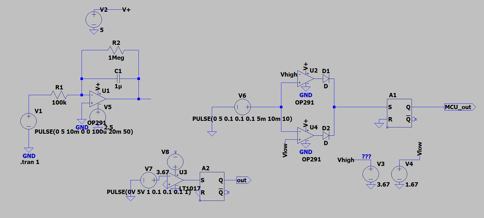 LTspice overcurrent protection schematic